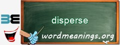 WordMeaning blackboard for disperse
